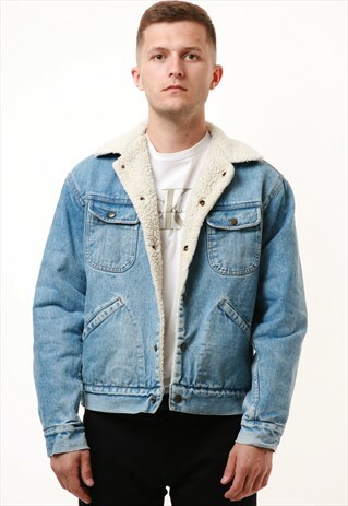 90S RARE VINTAGE OLDSCHOOL DENIM WARM JACKET 15443