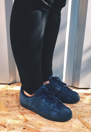 ADIDAS SUPERSTAR BLUE SUEDE TRAINERS SNEAKERS UNISEX