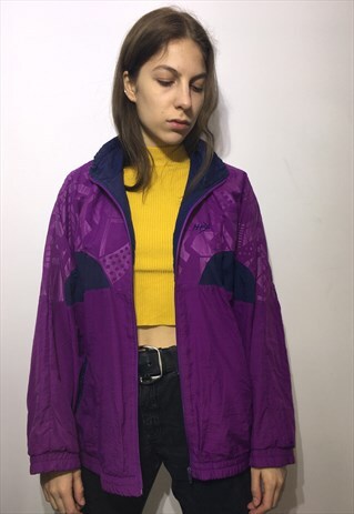 VINTAGE 90' OLDSCHOOL UNIQUE PURPLE JACKET