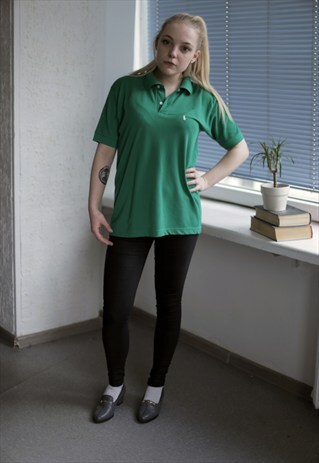 VINTAGE 90'S GREEN POLO SHIRT