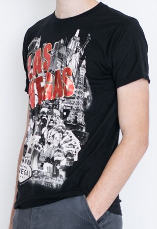 VINTAGE BLACK METALLICA LAS VEGAS RETRO T-SHIRT