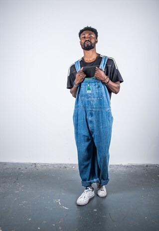 VINTAGE LIBERTY BLUE DENIM DUNGAREES