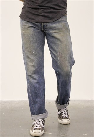 VINTAGE BLUE LEVI'S 501 PAINT JEANS