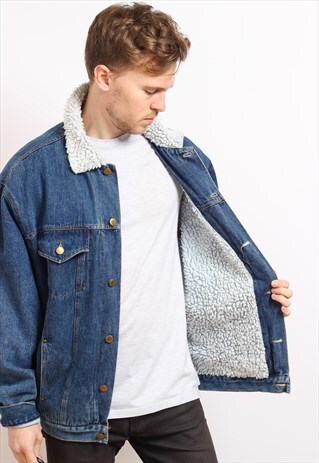 VINTAGE FLEECE LINED DENIM JACKET