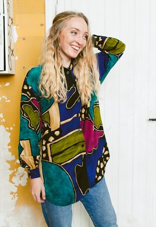 VINTAGE 80S PATTERNED SHIRT