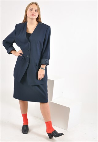 VINTAGE CO-ORDINATES BLAZER JACKET AND MIDI SKIRT