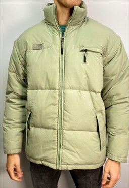 Vintage Fila padded quilted jacket in green(L)