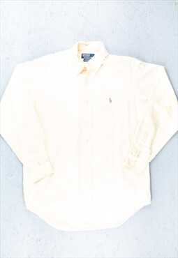 90s Polo by Ralph Lauren Yellow Long Sleeve Shirt - B2980