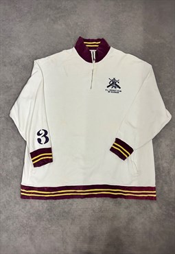 Vintage Polo Ralph Lauren Sweatshirt 1/4 Zip Cricket Jumper