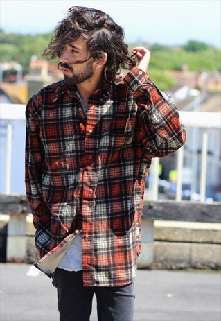 VINTAGE // 90'S // CORDUROY STYLE SHIRT