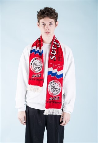 VINTAGE AJAX FOOTBALL SCARF BLUE