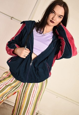 Y2K RETRO VELVET TRACK OVERSIZED SPORTS ATHLEISURE JACKET