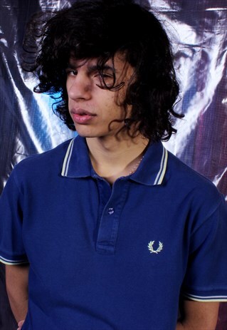 VINTAGE FRED PERRY NAVY POLO SHIRT