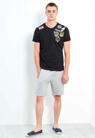 EMBROIDERY PATCHED T-SHIRT