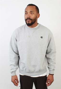 "Men's Vintage Champion Grey embroidered Sweatshirt