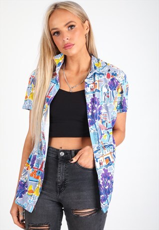 VINTAGE UNBRANDED PATTERN SHIRT S14