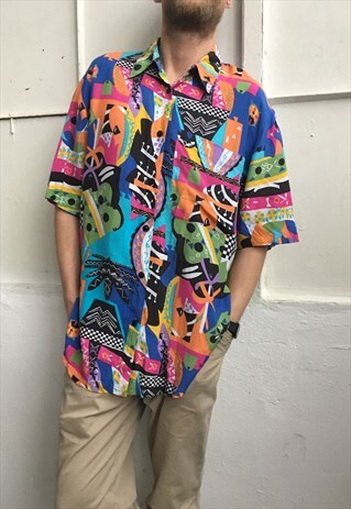 VINTAGE 80S COOL COLORFUL AMAZING UNISEX SHIRT