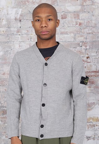VINTAGE STONE ISLAND CARDIGAN GREY