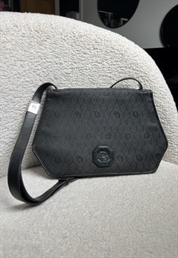 Christian Dior Shoulder Bag Crossbody Logo Monogram Black 