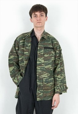 Vintage S Men's Cyprus Army Jacket Coat Camouflage Military