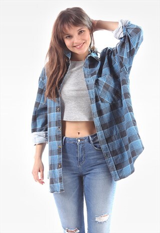 VINTAGE PLAID FLANNEL SHIRT80S