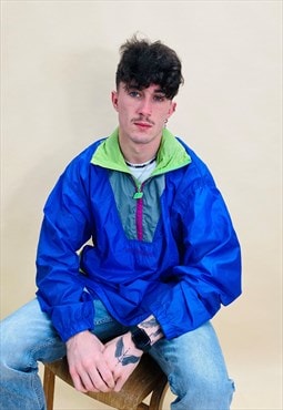 Vintage Size XL New Balance Windbreaker Jacket In Blue