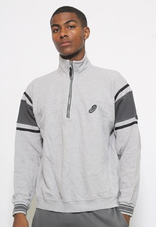 VINTAGE ASICS 1/4 ZIP SWEATSHIRT