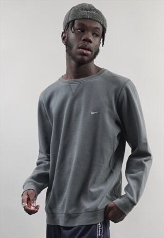 VINTAGE 90'S NIKE SWOOSH SLATE GREY SWEATSHIRT