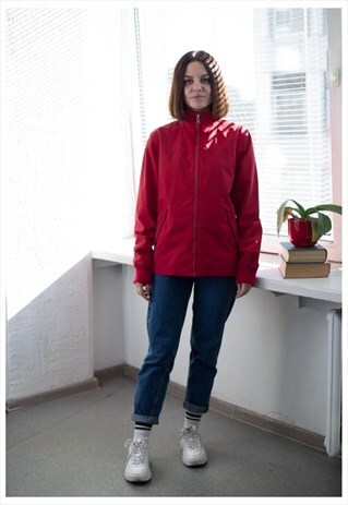 VINTAGE 90'S RED WINDBREAKER JACKET