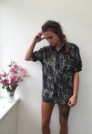 CRAZY PATTERN OVERSIZED RETRO VINTAGE UNISEX FESTIVAL SHIRT