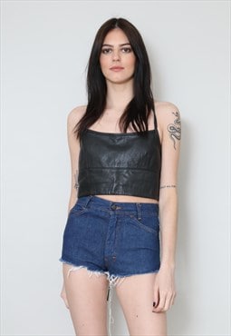 70's Vintage Ladies Shorts Original Blue Denim Hot Pants