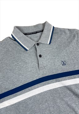 Valentino Sport Vintage 90s Grey Polo Shirt