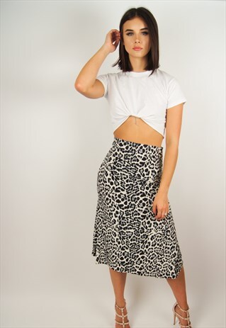 LEOPARD PRINT MIDI SKIRT