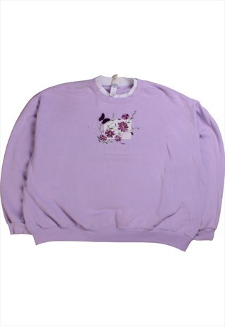 VINTAGE DECORATED ORIGINALS SWEATSHIRT FLOWER CREWNECK