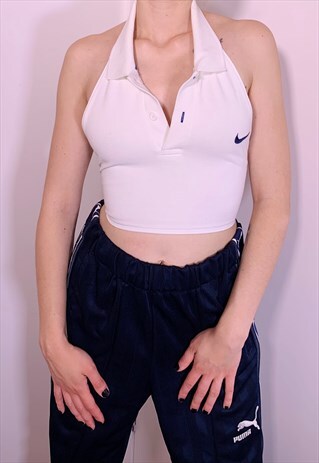 REWORKED NIKE POLO CROP TOP