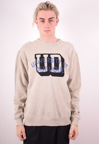 CHAMPION MENS VINTAGE SWEATSHIRT JUMPER MEDIUM GREY 90S