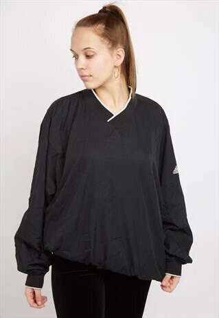 VINTAGE BLACK ADIDAS WINDBREAKER
