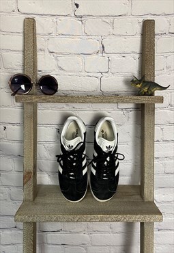 Adidas Black Suede Gazelles Trainers Size 4