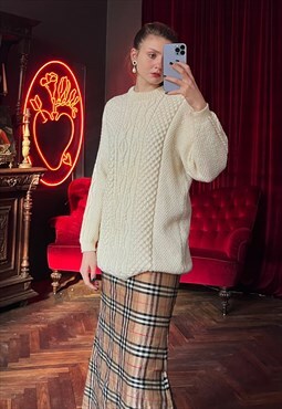 Vintage Oversized Wool Cream Sweater