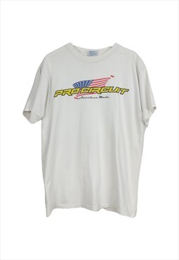 Vintage Nike Pro Circuit Tshirt in White XL