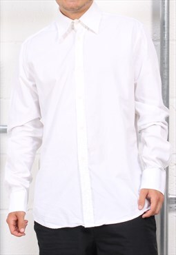 Vintage Dolce Gabbana Shirt in White Smart Button Up XL