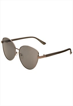 Cat-Eye Sunglasses in Gunmetal & Black with Smoke Grey lens