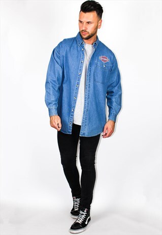 VINTAGE HARLEY-DAVIDSON DENIM SHIRT