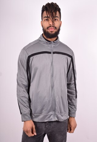 STARTER MENS VINTAGE TRACKSUIT TOP JACKET LARGE GREY 90'S