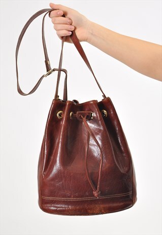 VINTAGE REAL LEATHER GIUDI BAG