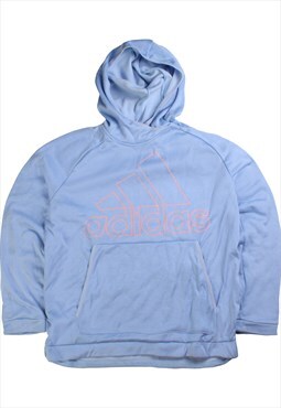 Vintage  Adidas Hoodie Heavyweight Blue XLarge