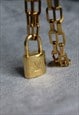 LOUIS VUITTON LOCK PADLOCK WITH LINK NECKLACE
