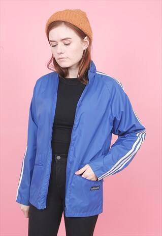 VINTAGE ADIDAS BLUE TRACK JACKET /R3110