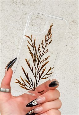 Real Fern Clear Phone Case/ iPhone 12 and 12 Pro