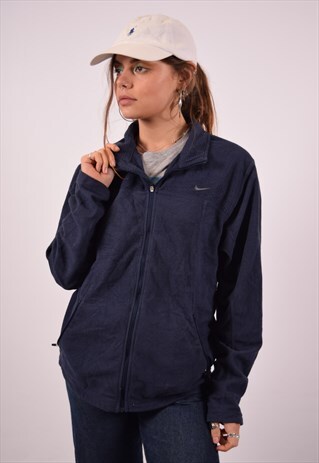 VINTAGE NIKE FLEECE JACKET BLUE